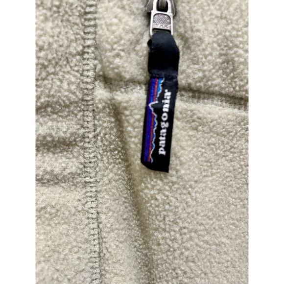 OG Patagonia Synchilla Tan Fleece Lined Polyester Full Zip Jacket Mens XL USA - Picture 5 of 7